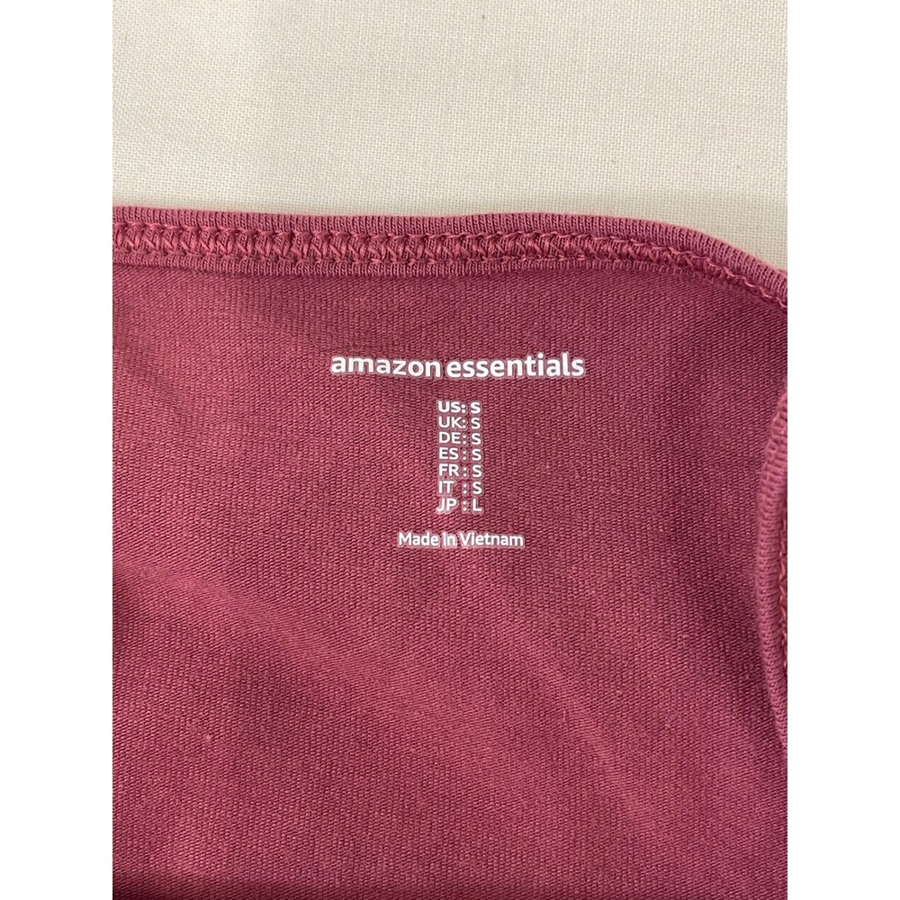 Amazon Essentials Womens 2-Pack Camisole Bodysuits Burgundy Pink Small
